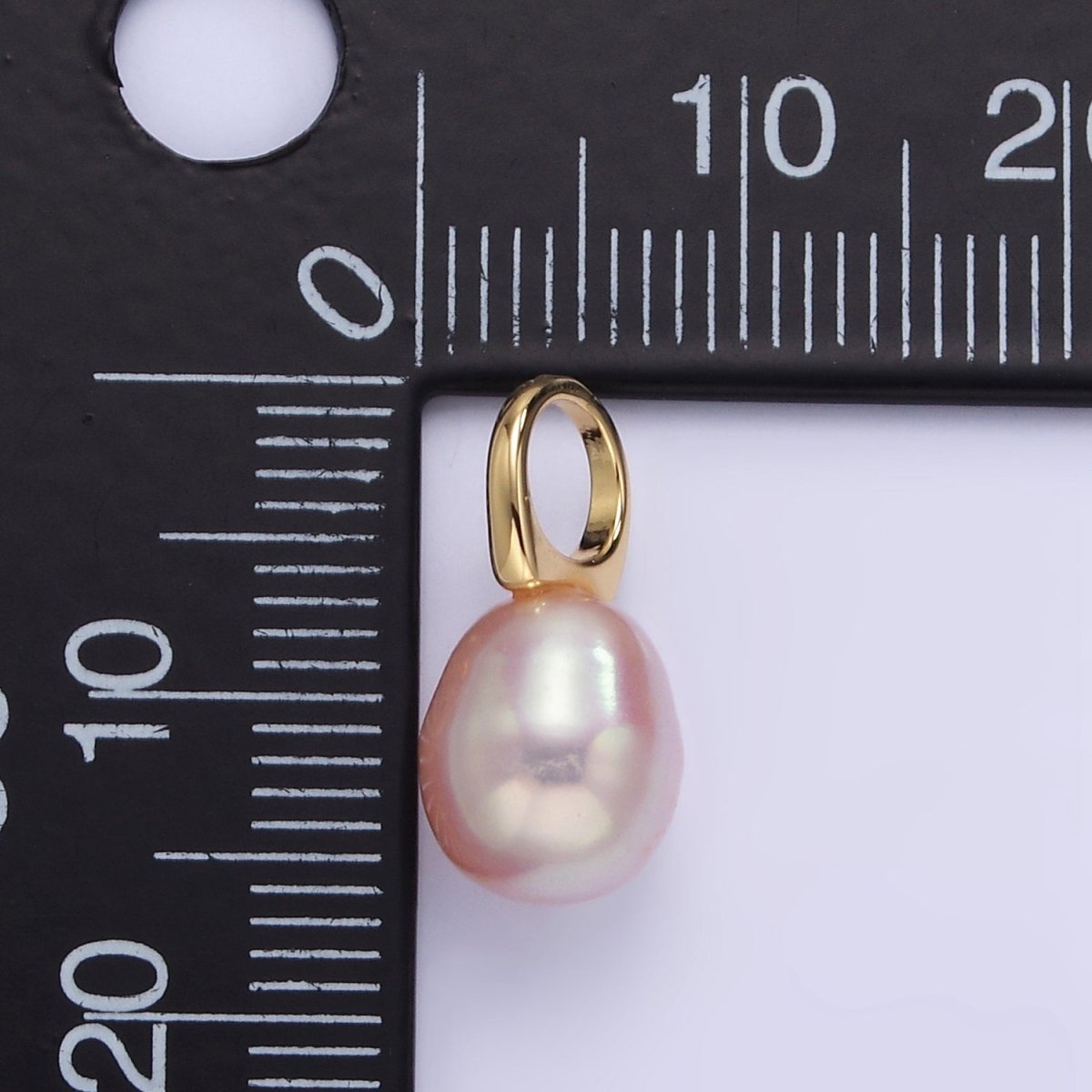 16K Gold Filled 15mm - 20mm Pink Freshwater Pearl Drop Pendant | P1887