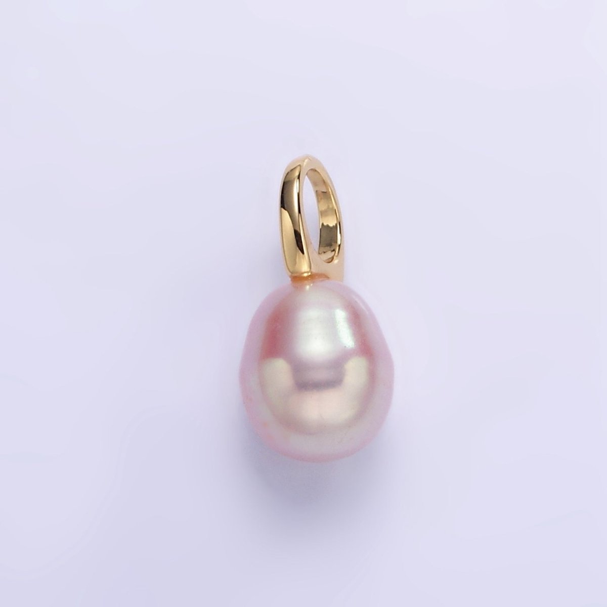 16K Gold Filled 15mm - 20mm Pink Freshwater Pearl Drop Pendant | P1887