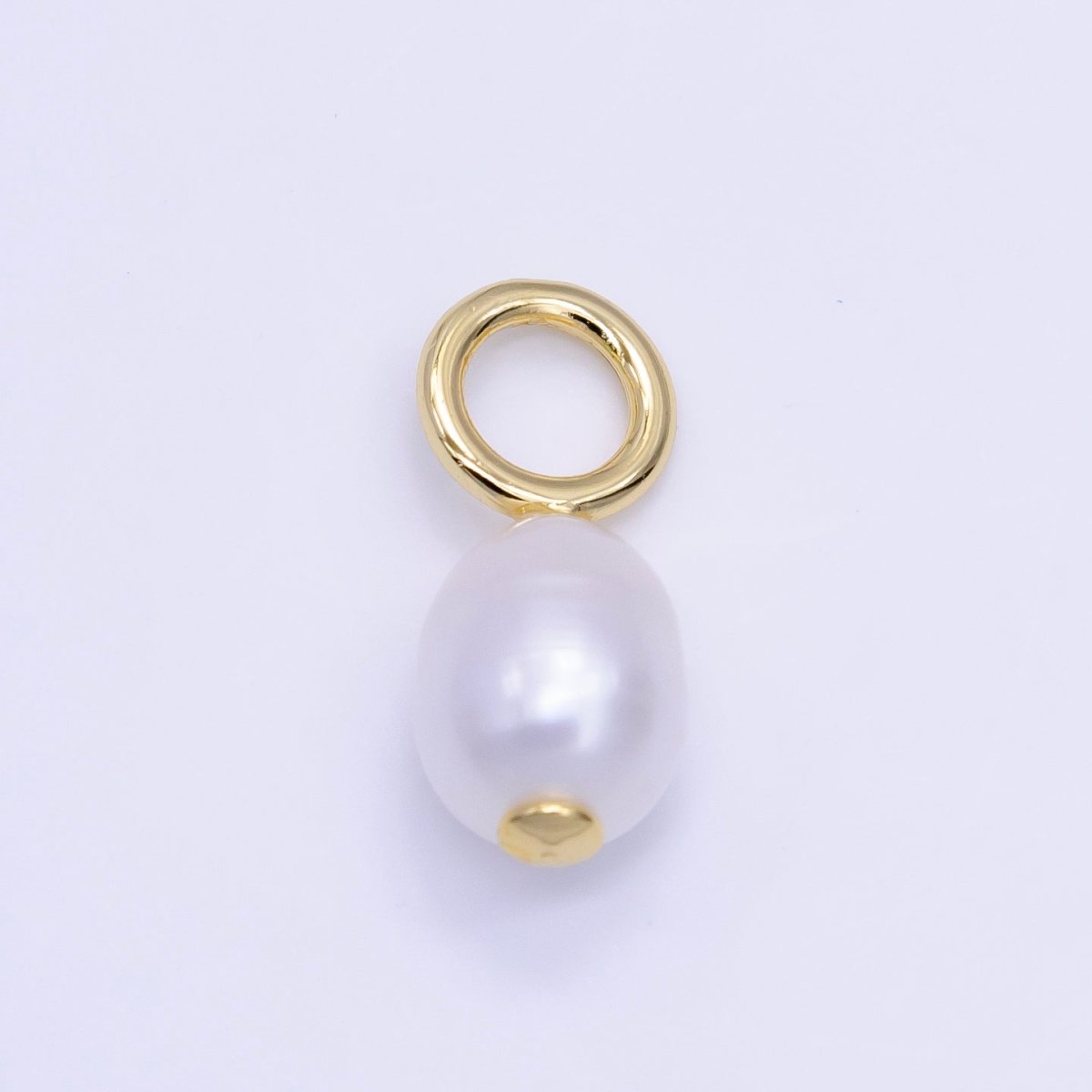 16K Gold Filled 15mm White Freshwater Pearl Drop Pendant | P1756