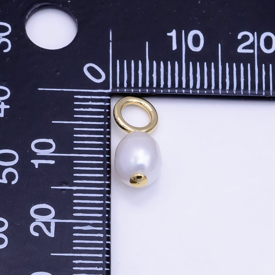16K Gold Filled 15mm White Freshwater Pearl Drop Pendant | P1756