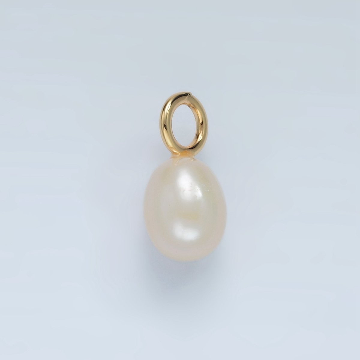 16K Gold Filled 18mm White Freshwater Pearl Drop Pendant | P1868