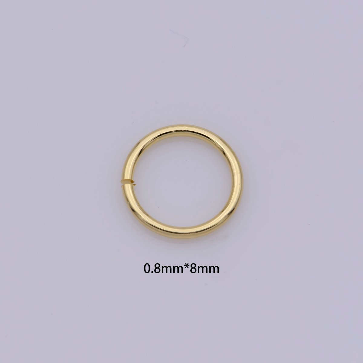 16K Gold Filled 8mmx0.8mm Jump Ring Findings Set For Jewelry Making | Z831