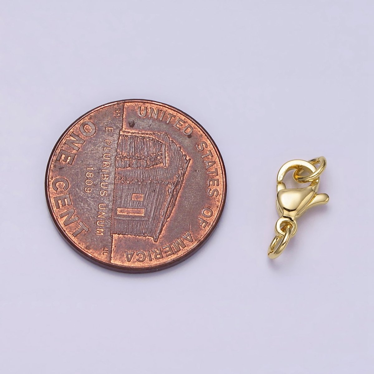16K Gold Filled 9mm Lobster Clasps Closure Jump Ring Jewelry Supply in Gold & Silver | Z-389 Z-390