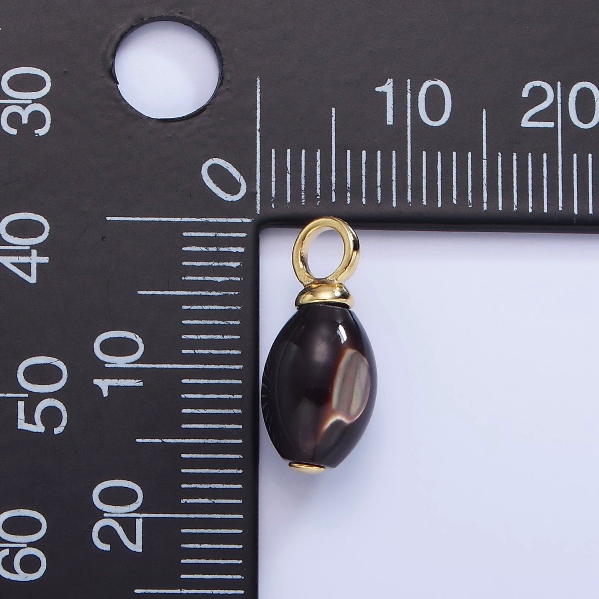 16K Gold Filled Black Tahitian Shell Pearl Drop Pendant | P1768