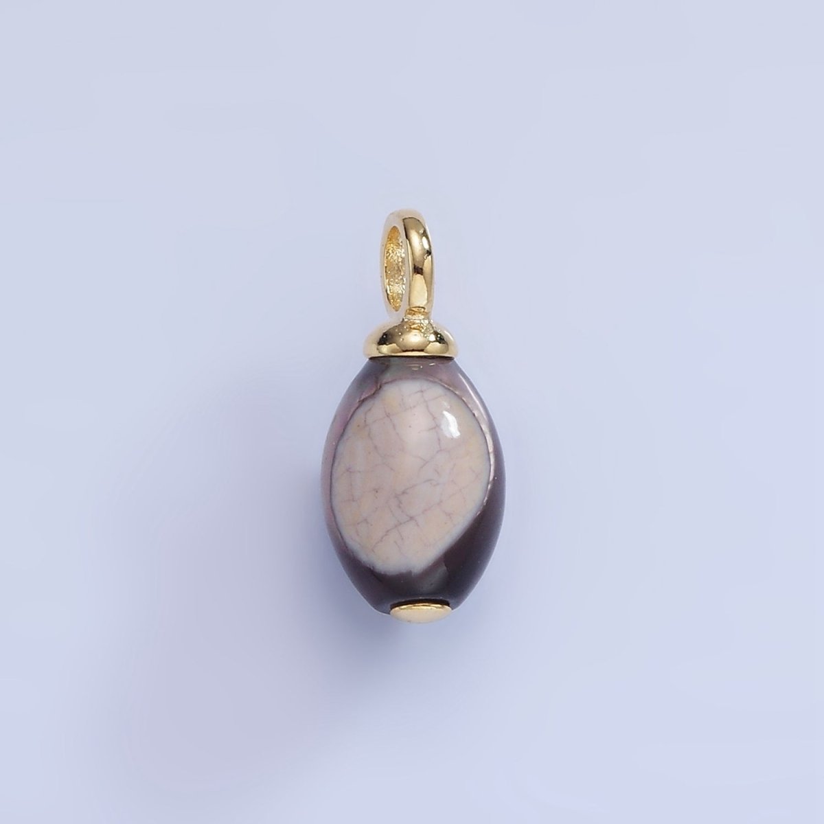 16K Gold Filled Black Tahitian Shell Pearl Drop Pendant | P1768