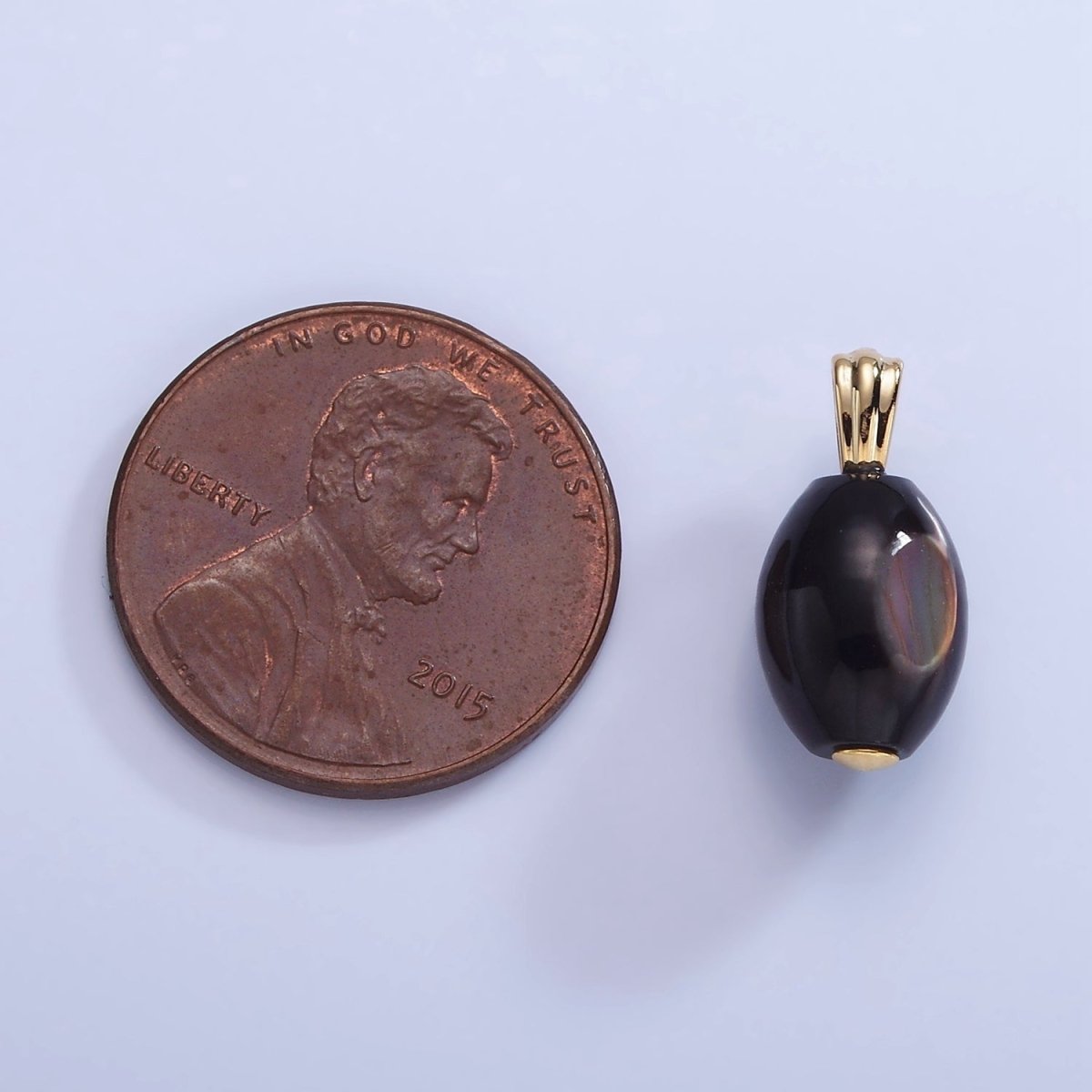 16K Gold Filled Black Tahitian Shell Pearl Sphere Pendant | P1579
