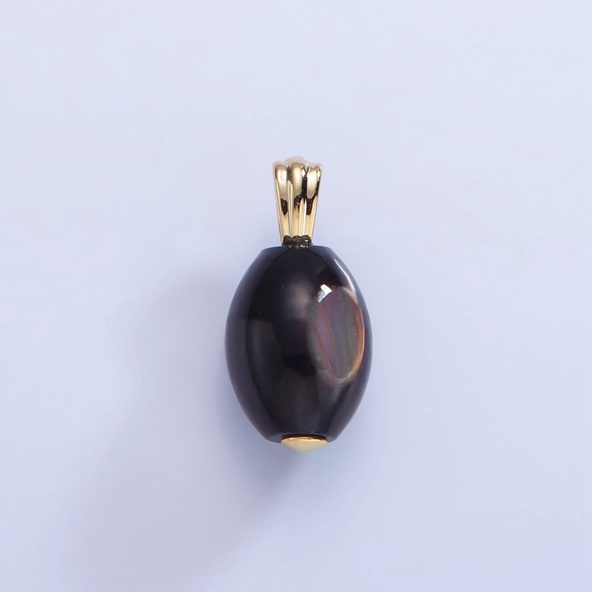 16K Gold Filled Black Tahitian Shell Pearl Sphere Pendant | P1579