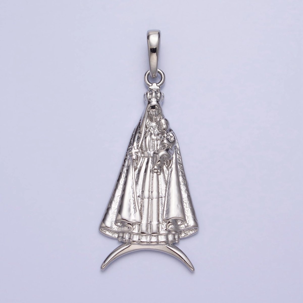 16K Gold Filled Catholic Cape "Nossa Senhora Aparecida" Pendant in Gold & Silver | AA176 AA177