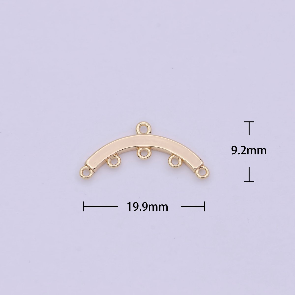 16K Gold Filled Multiple Loop Curved Connector Findings | L569