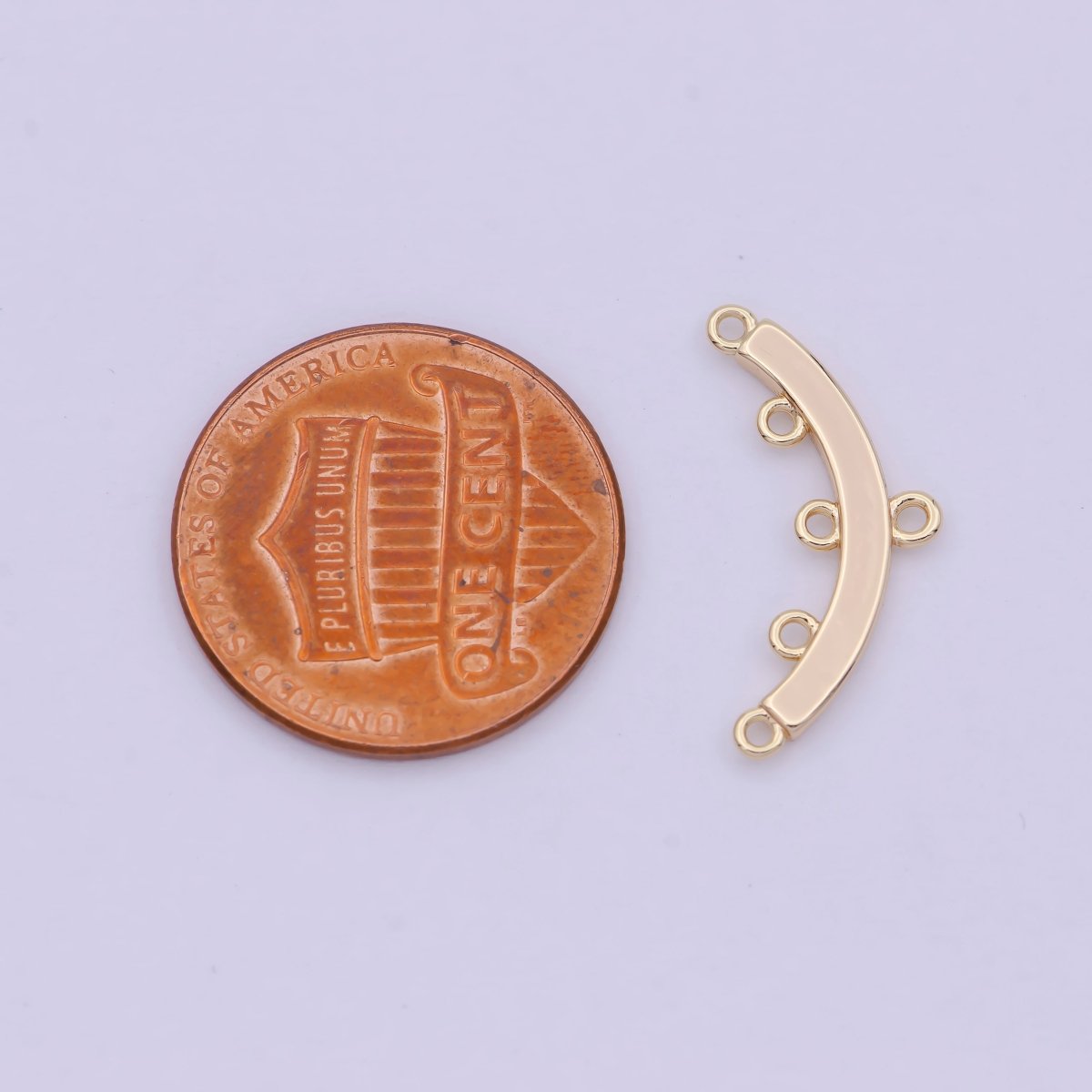 16K Gold Filled Multiple Loop Curved Connector Findings | L569