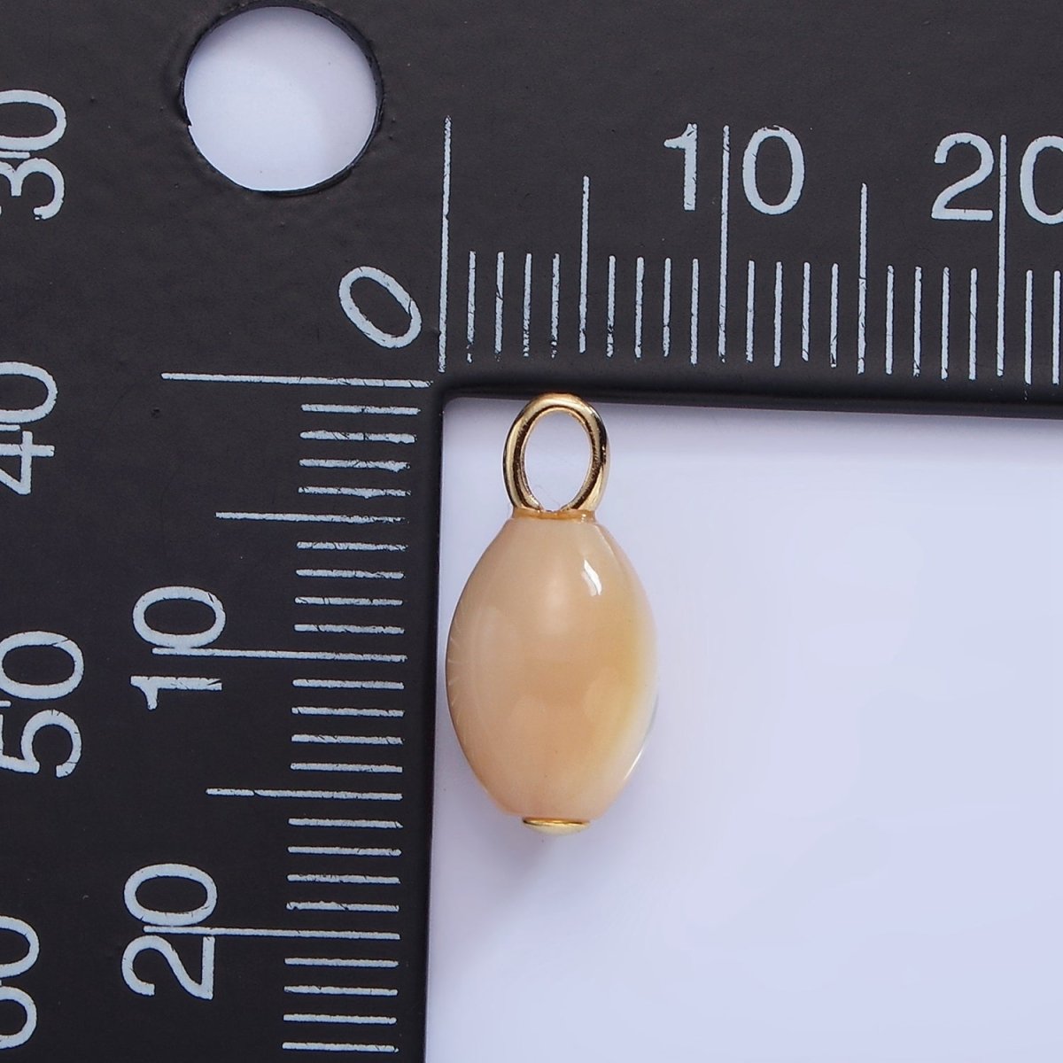 16K Gold Filled Peach Shell Pearl Sphere Drop Pendant | P1587