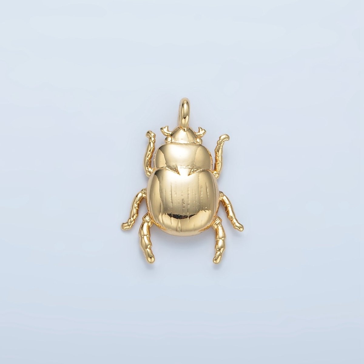 16K Gold Filled Scarab Beetle Insect Animal Charm | E325