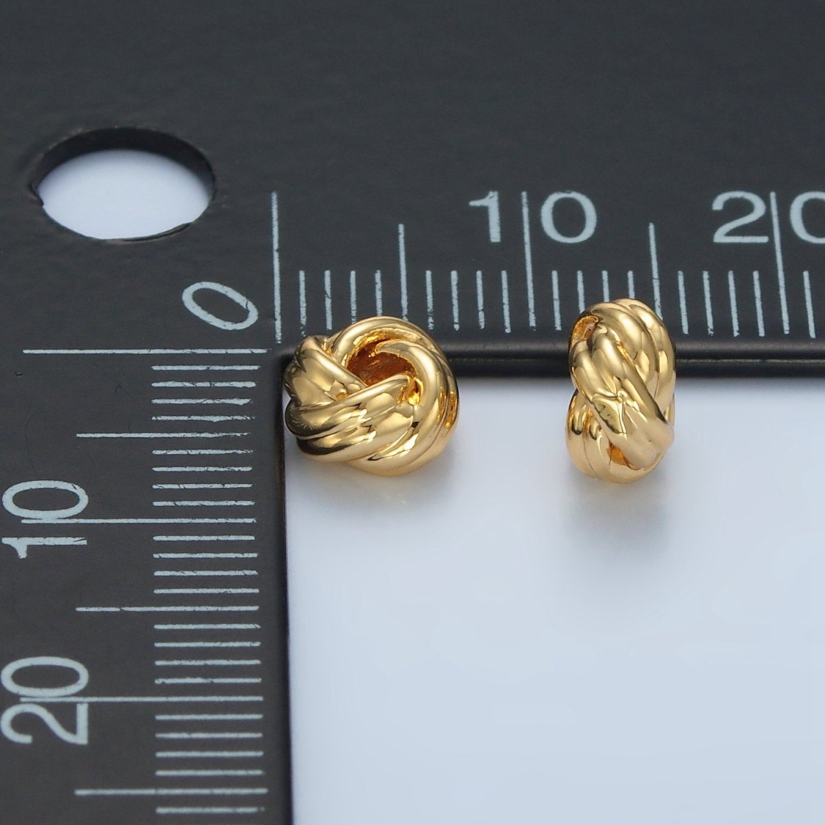 16K Gold Filled Tied Knot Geometric Spacer Bead | B137