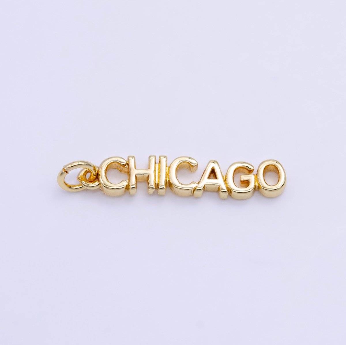 16K Gold Filled USA City States Script Tag Charm in Gold & Silver | D814 - D823