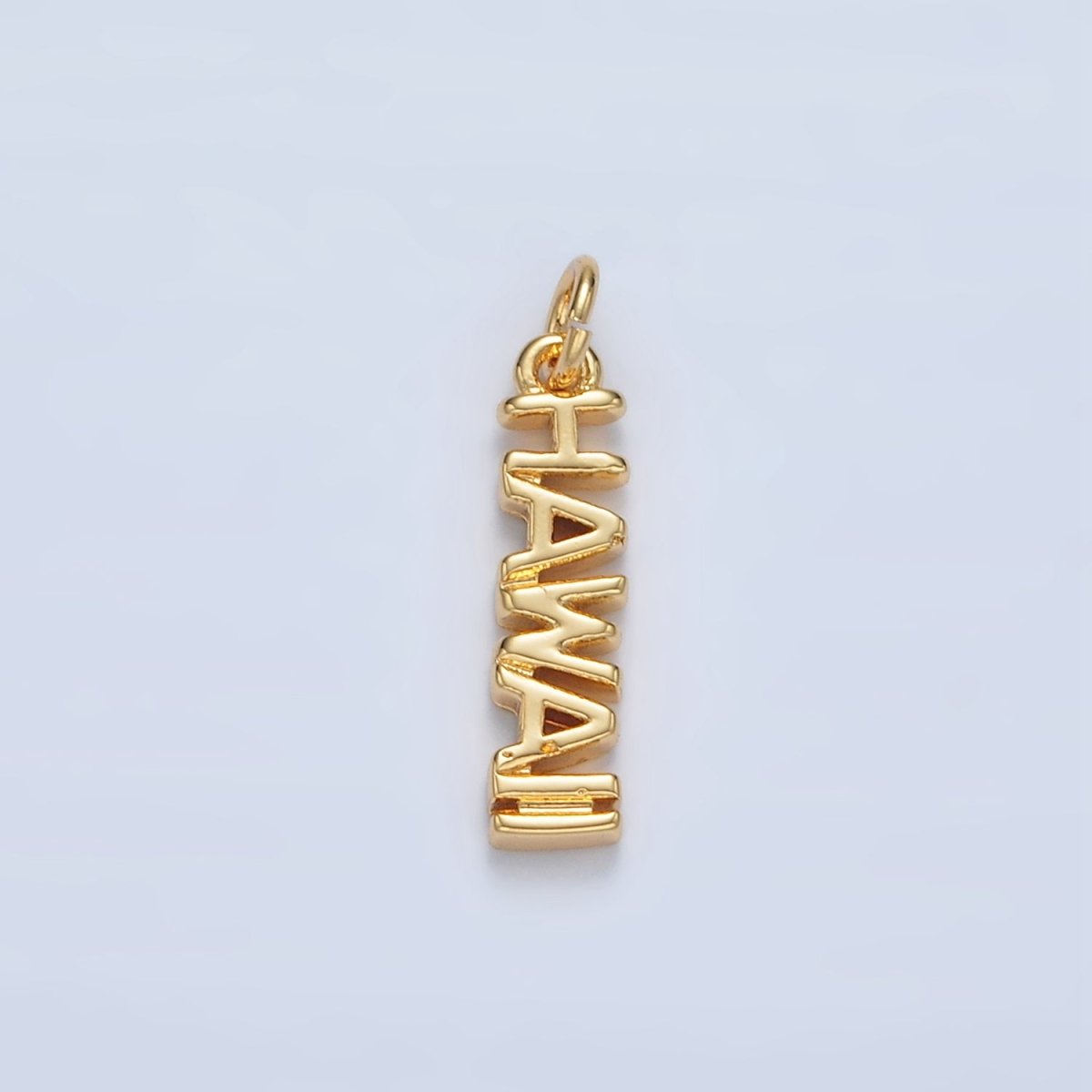 16K Gold Filled USA City States Script Tag Charm in Gold & Silver | D814 - D823