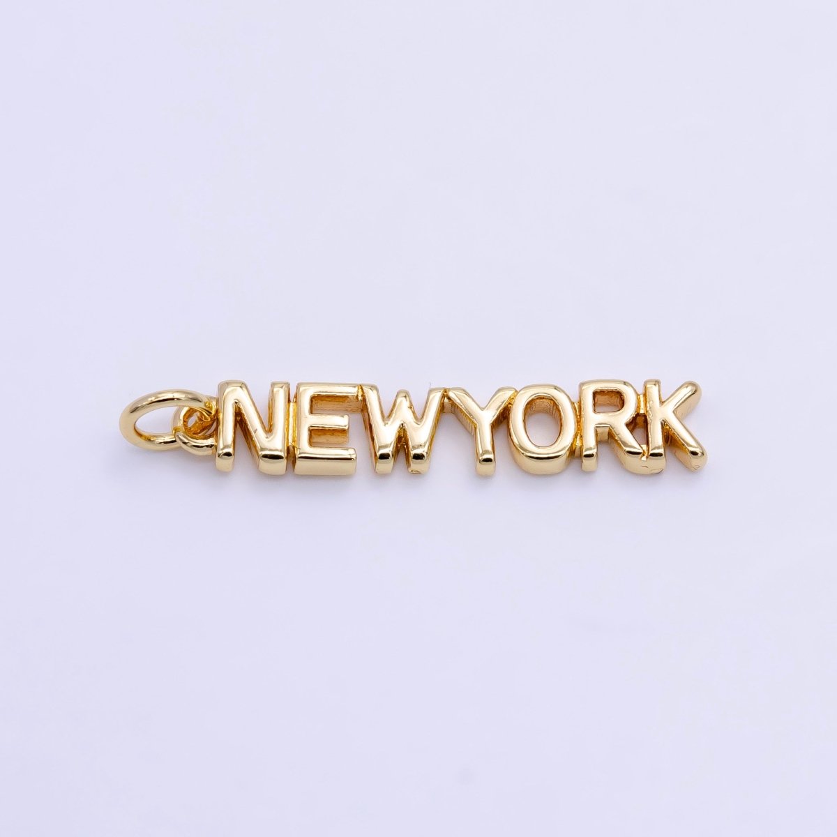 16K Gold Filled USA City States Script Tag Charm in Gold & Silver | D814 - D823