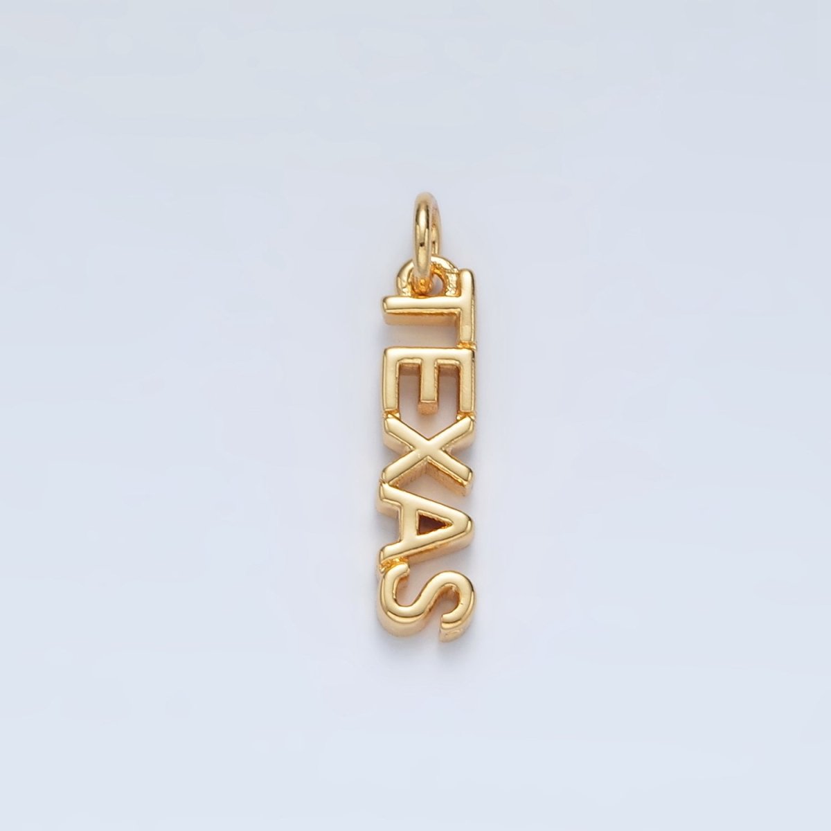 16K Gold Filled USA City States Script Tag Charm in Gold & Silver | D814 - D823