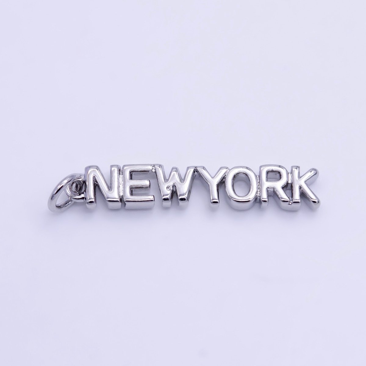 16K Gold Filled USA City States Script Tag Charm in Gold & Silver | D814 - D823