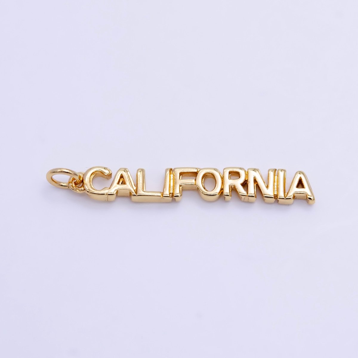 16K Gold Filled USA City States Script Tag Charm in Gold & Silver | D814 - D823