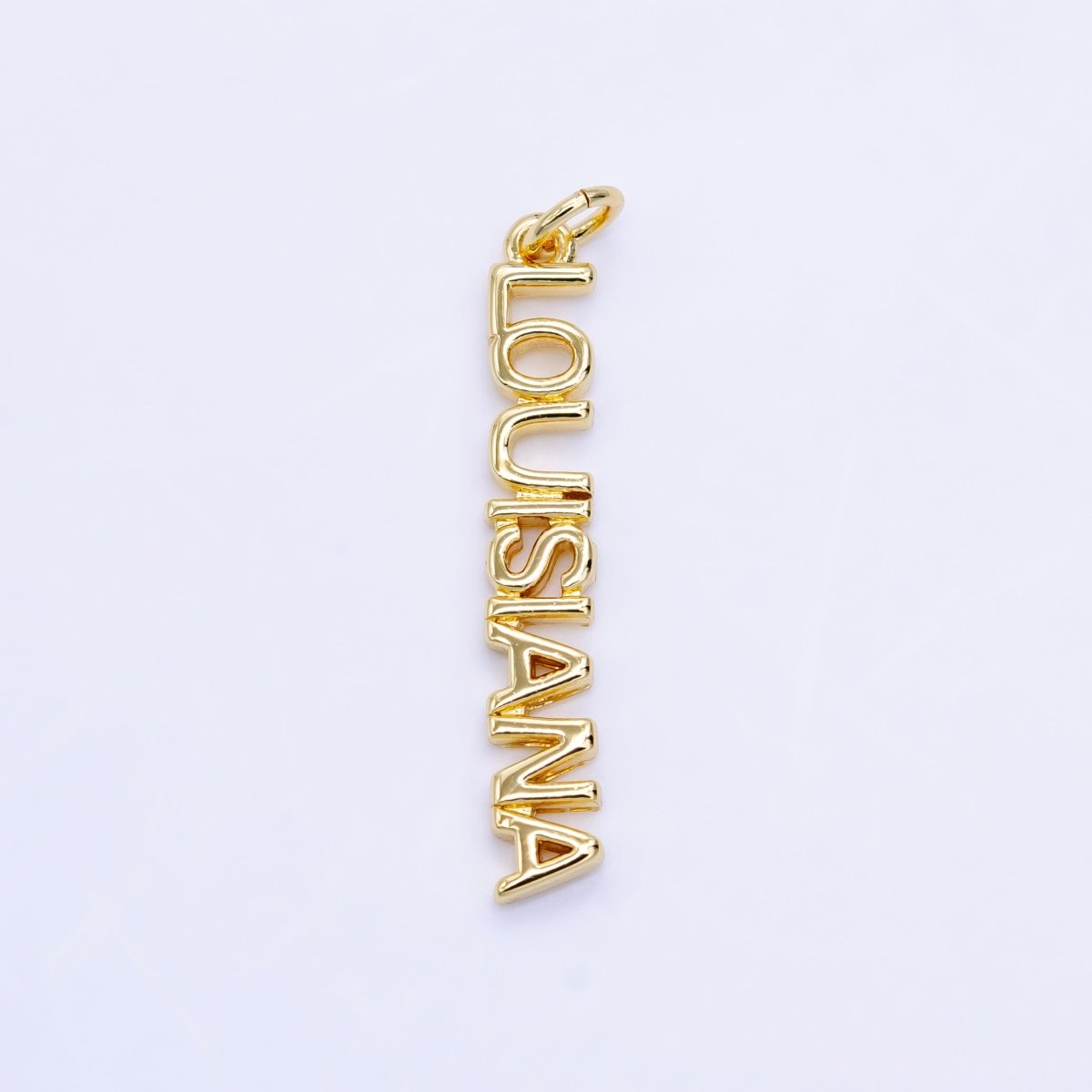 16K Gold Filled USA City States Script Tag Charm in Gold & Silver | D814 - D823
