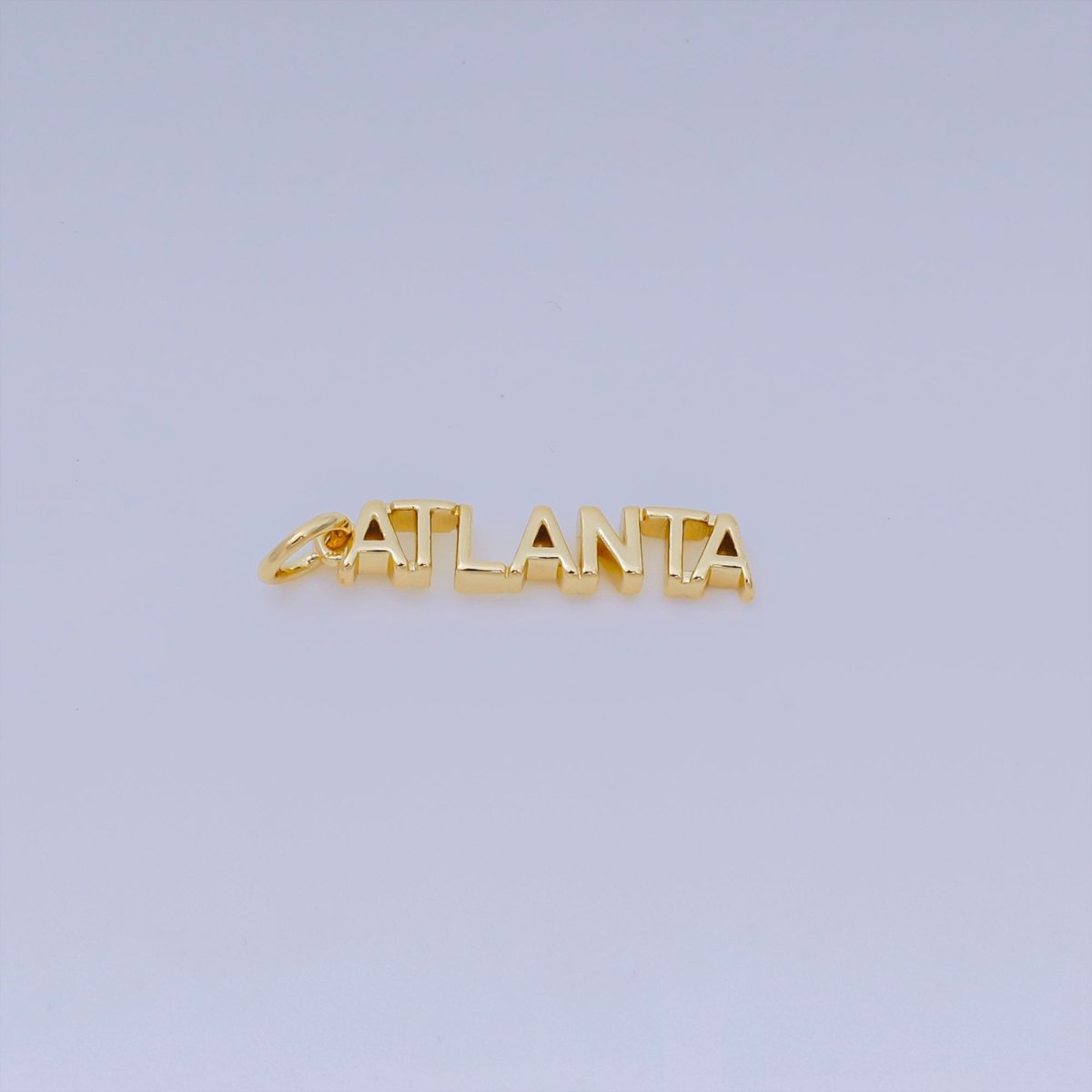 16K Gold Filled USA City States Script Tag Charm in Gold & Silver | D814 - D823