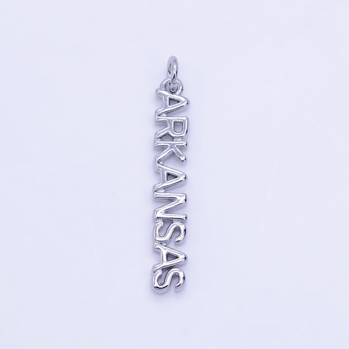 16K Gold Filled USA City States Script Tag Charm in Gold & Silver | D814 - D823