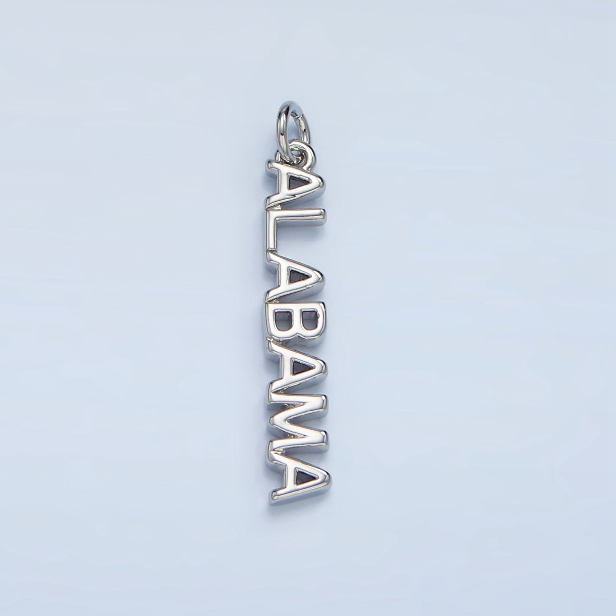 16K Gold Filled USA City States Script Tag Charm in Gold & Silver | D814 - D823