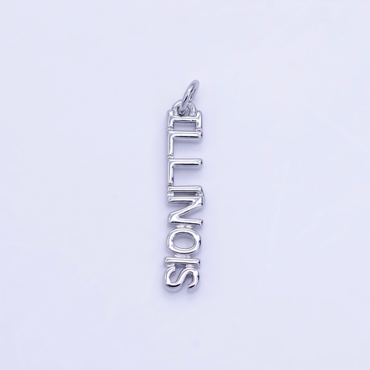16K Gold Filled USA City States Script Tag Charm in Gold & Silver | D814 - D823