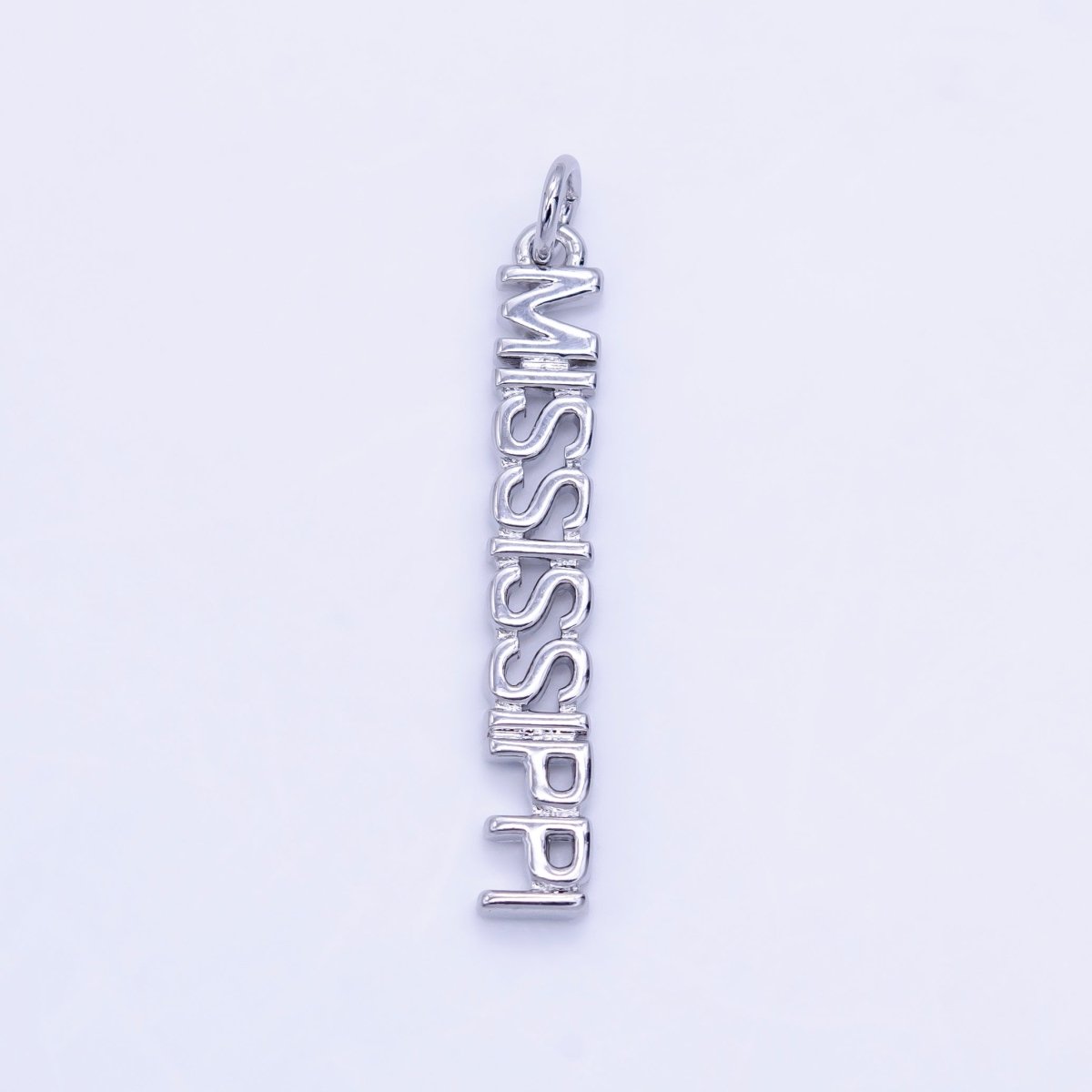 16K Gold Filled USA City States Script Tag Charm in Gold & Silver | D814 - D823