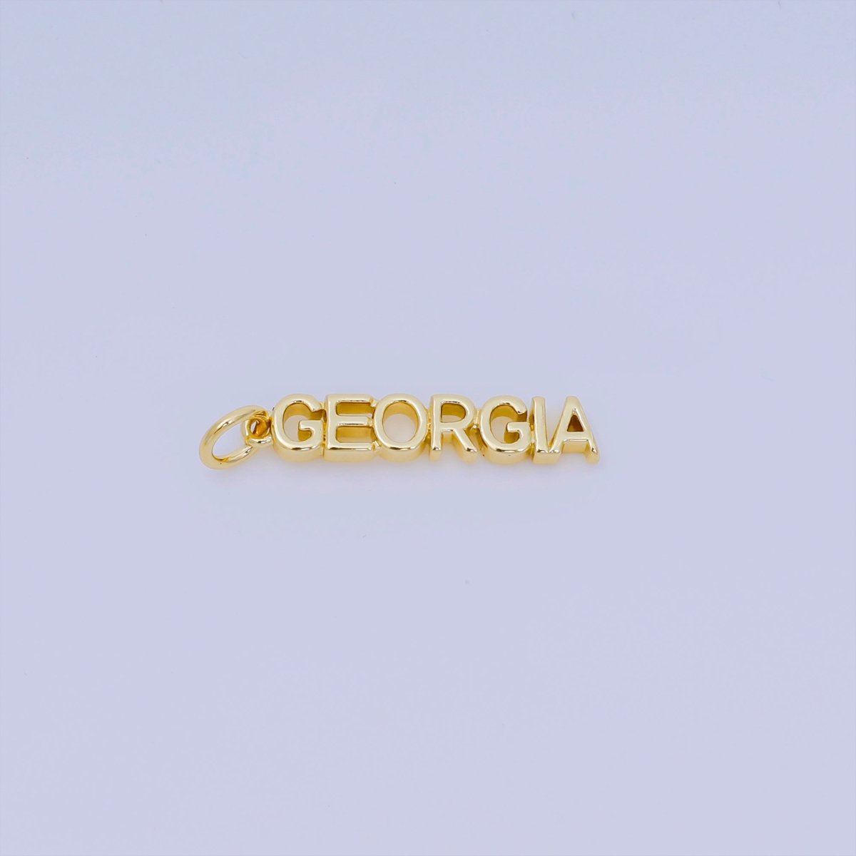 16K Gold Filled USA City States Script Tag Charm in Gold & Silver | D814 - D823