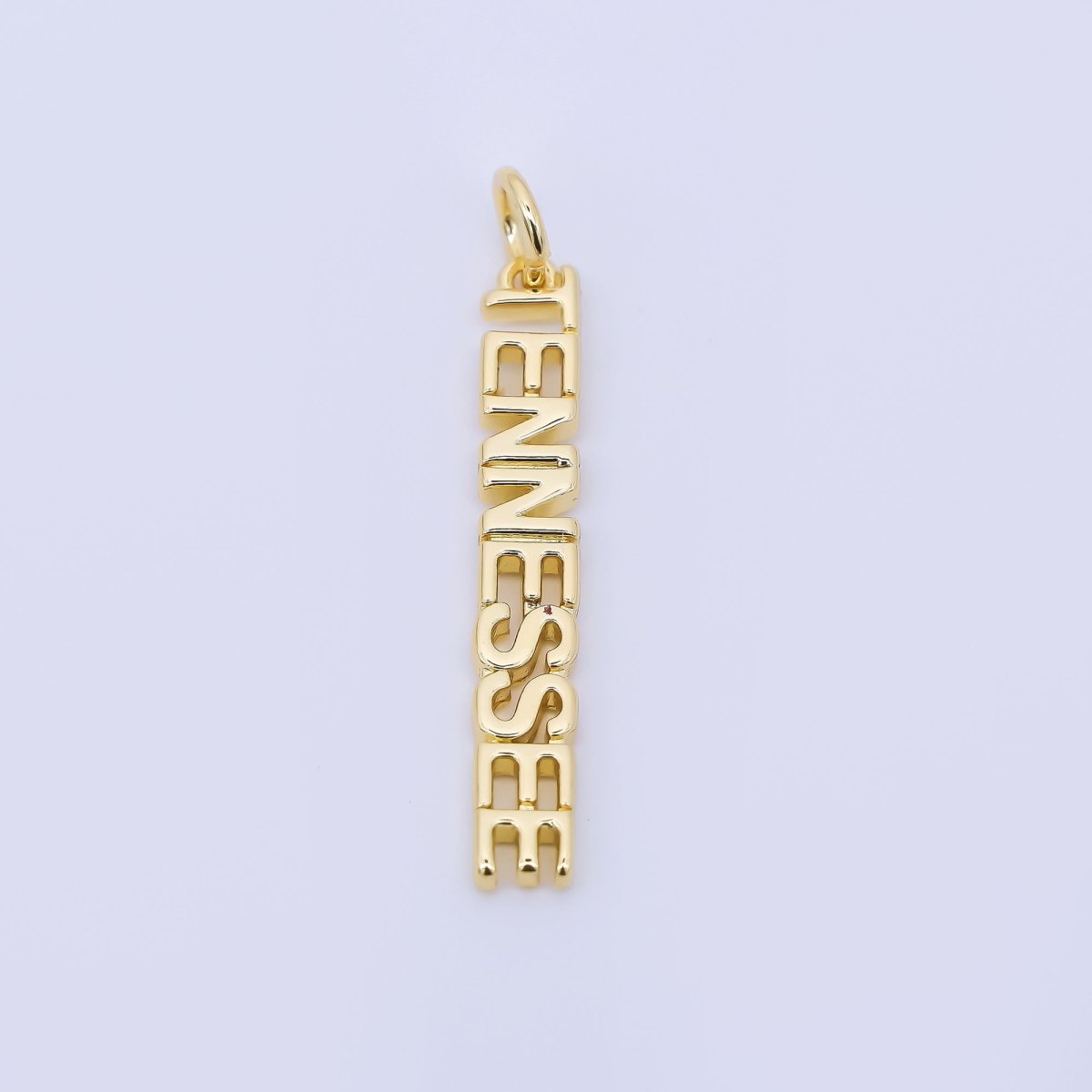 16K Gold Filled USA City States Script Tag Charm in Gold & Silver | D814 - D823