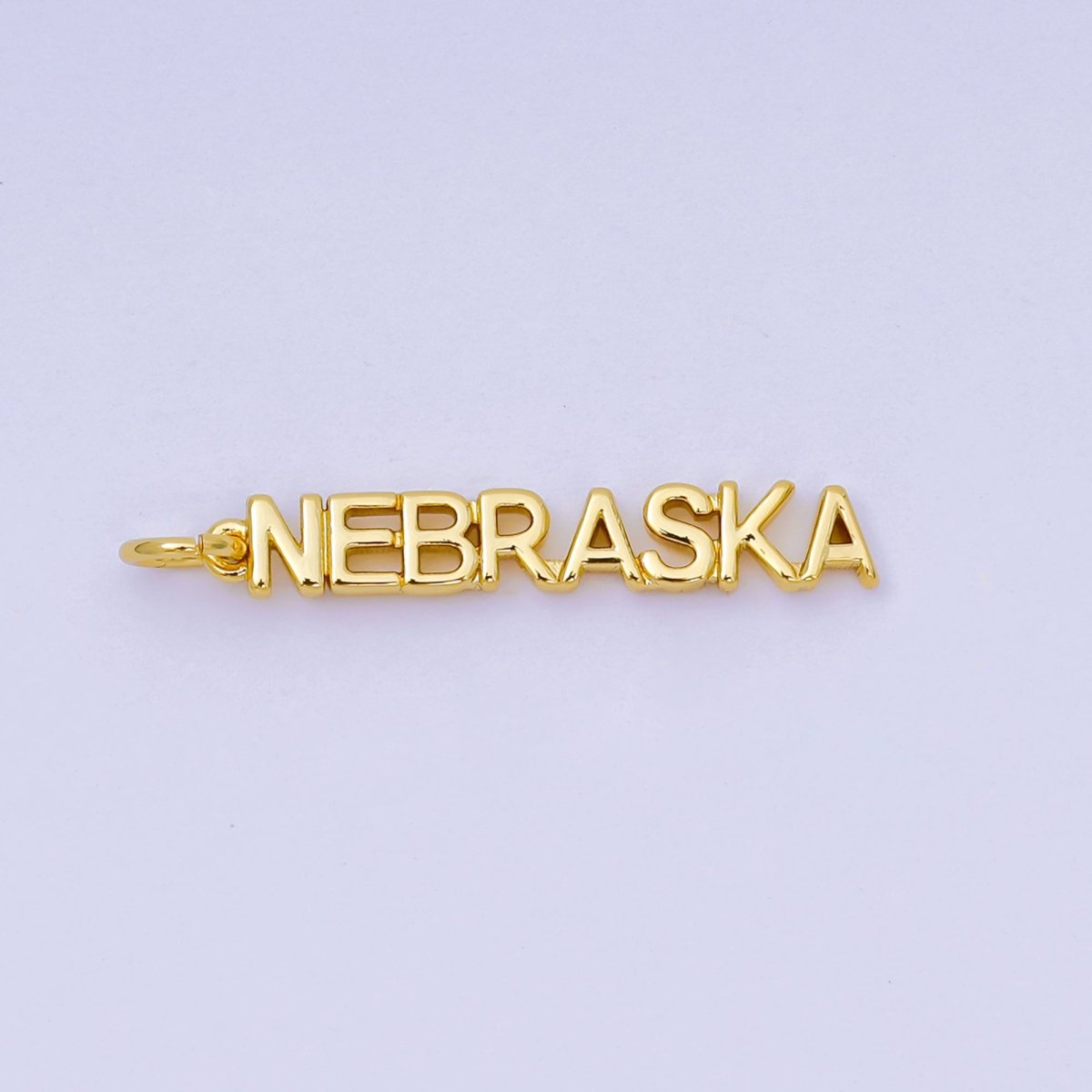 16K Gold Filled USA City States Script Tag Charm in Gold & Silver | D814 - D823
