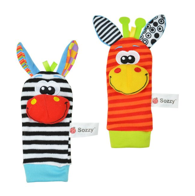 Baby Sock Rattle - Plush Socks for Infants