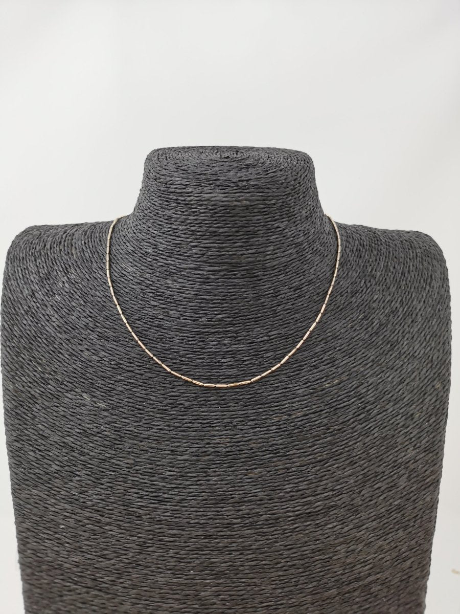 18K 17.5 inch Real Gold Plated Bead Necklace Chain for Jewelry Necklace Making, 17 1/2 x 1/32 x 1/32 Inches | CN-658  Clearance Pricing