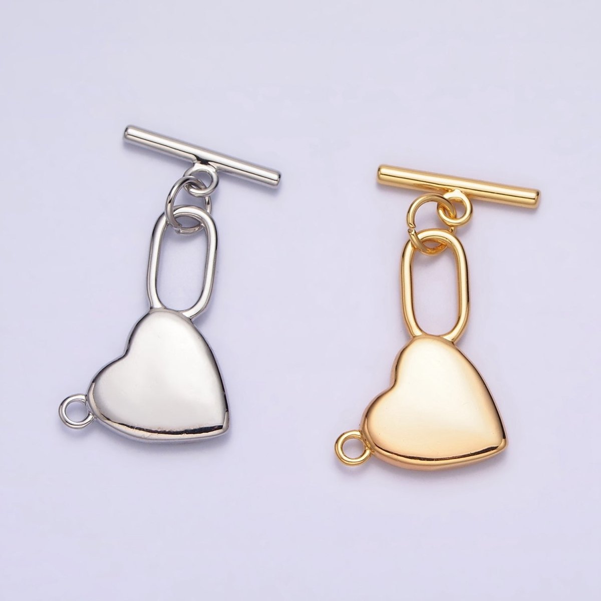 18K Gold Filled 25.5mm Heart Toggle Clasps Closure Findings Ot Clasp | Z-459