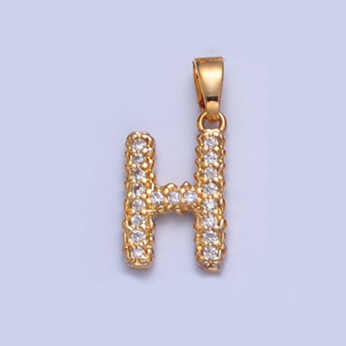 18k Gold Filled CZ Initial, Letter Alphabet Micro Pave charms Dainty Gold Cubic Pendant Charm for Necklace Bracelet Personalized Jewelry A-849-A-861