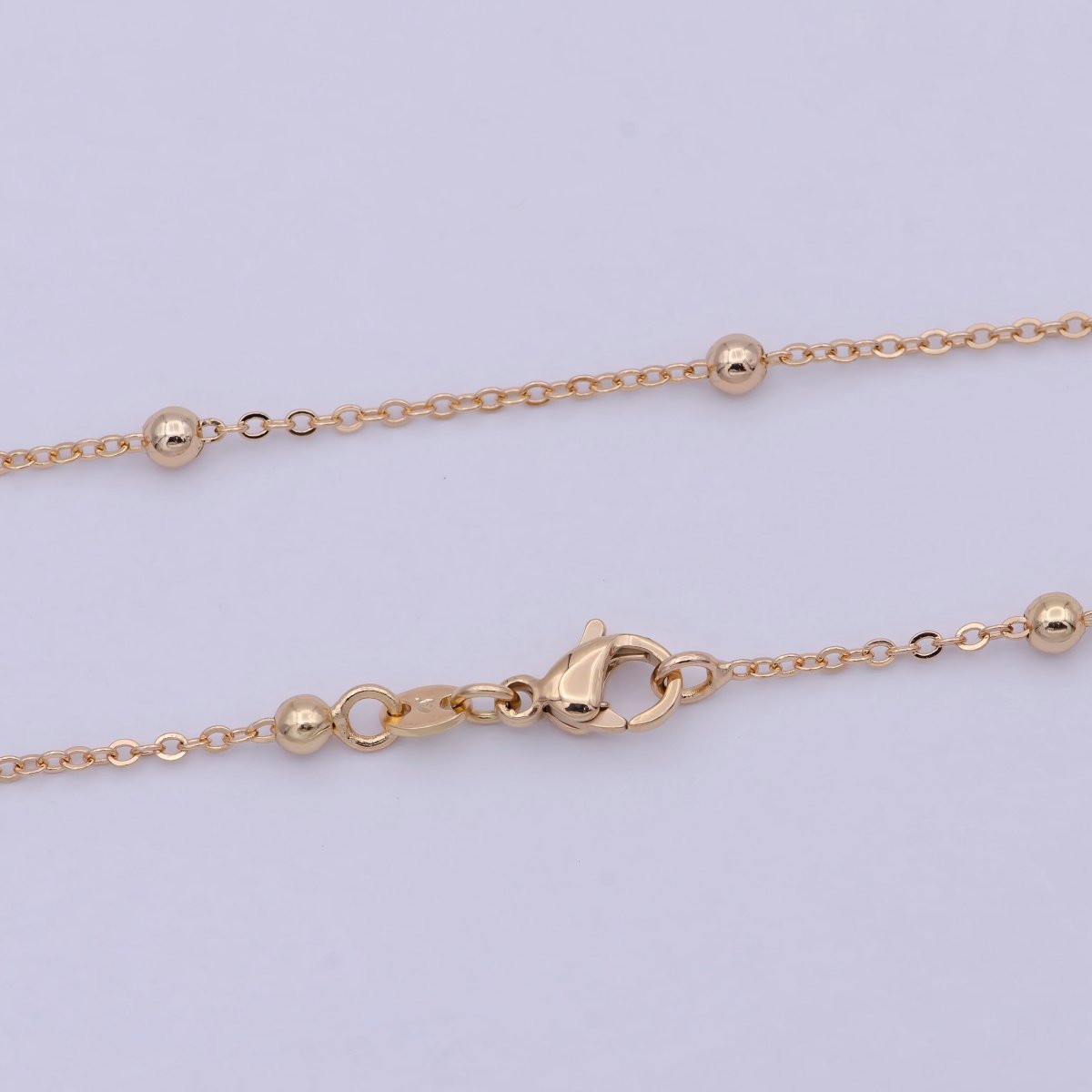 18k Gold Filled Satellite Cable Chain Necklace Gold , Satellite Ball Chain Necklaces Ready To Wear 20 Inch | WA-764 Clearance Pricing