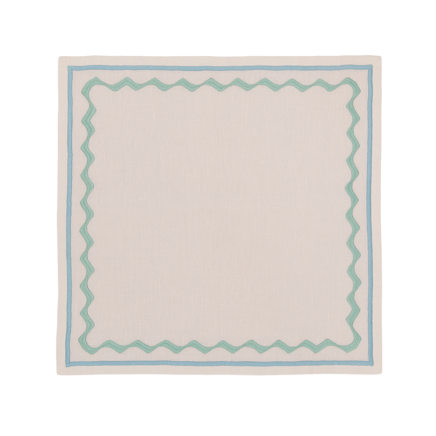 Embroidered Ripple Stitch Napkins 18" x 18" (Set of 4)