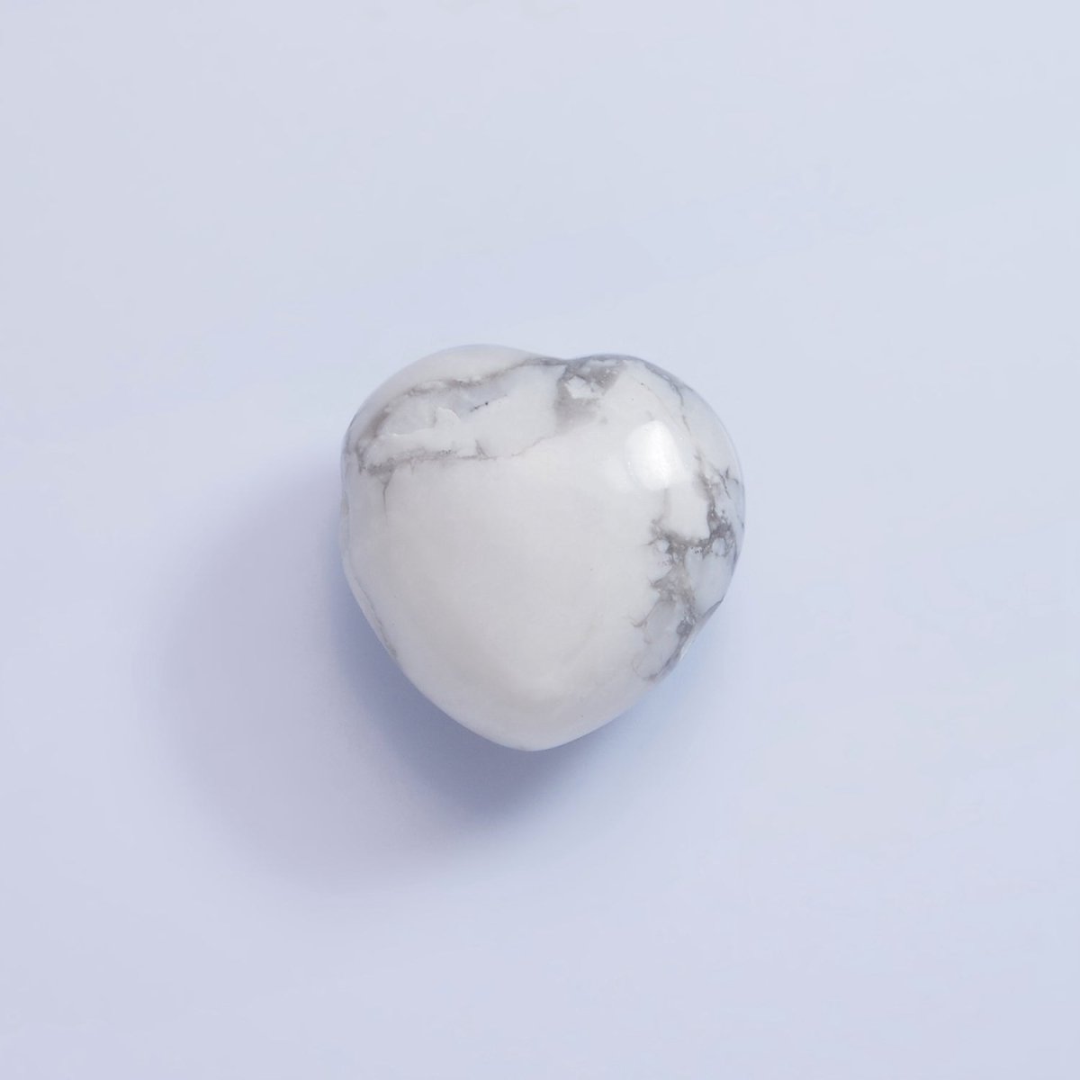 20mm Natural Gemstone Heart Charm Puffy Heart Natural Stone | B886 - B892