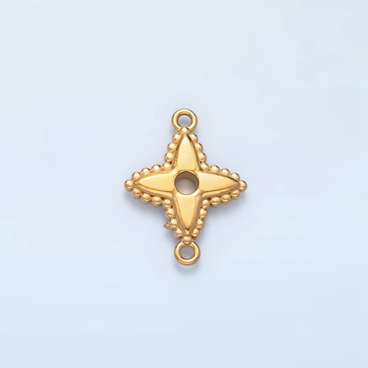 24K Gold Filled Dotted Open Celestial North Star Connector | F184