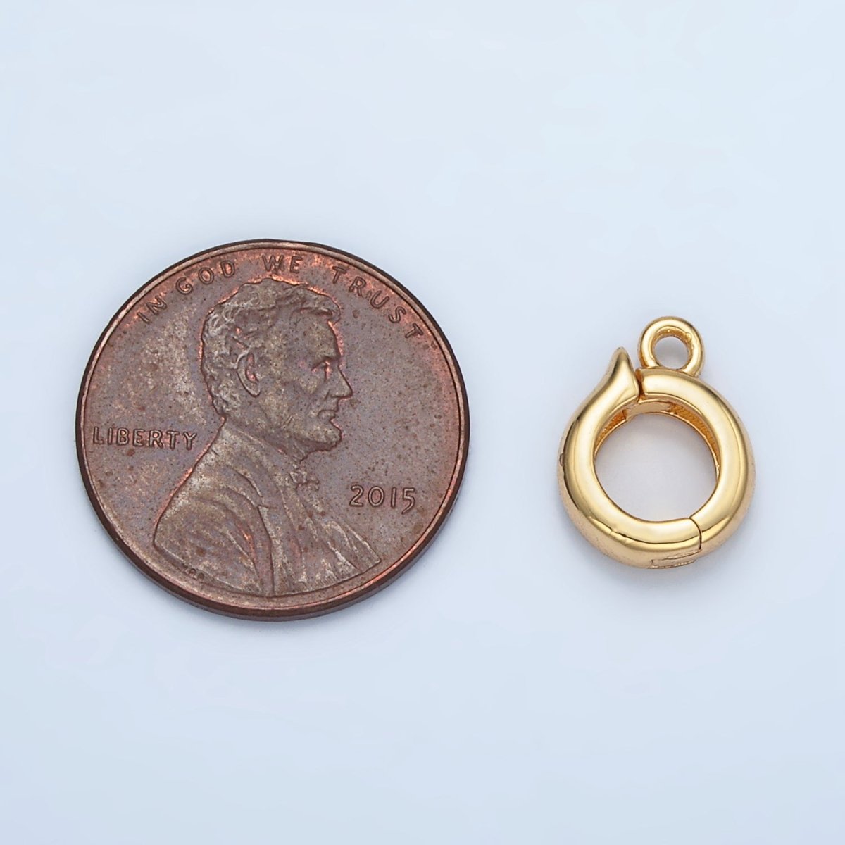 24K Gold Filled 10mm Minimalist Snap Latch Bail Findings | L635