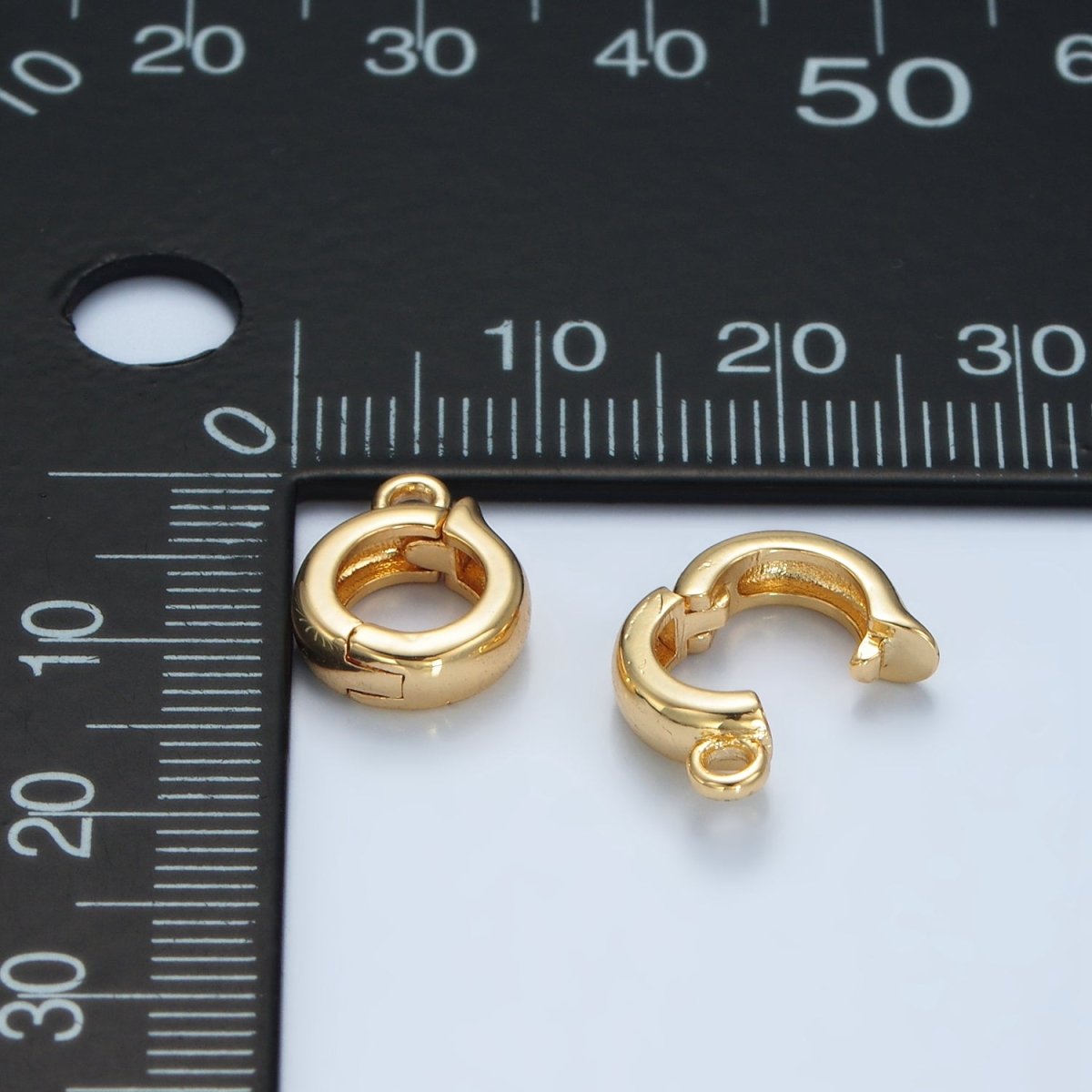 24K Gold Filled 10mm Minimalist Snap Latch Bail Findings | L635