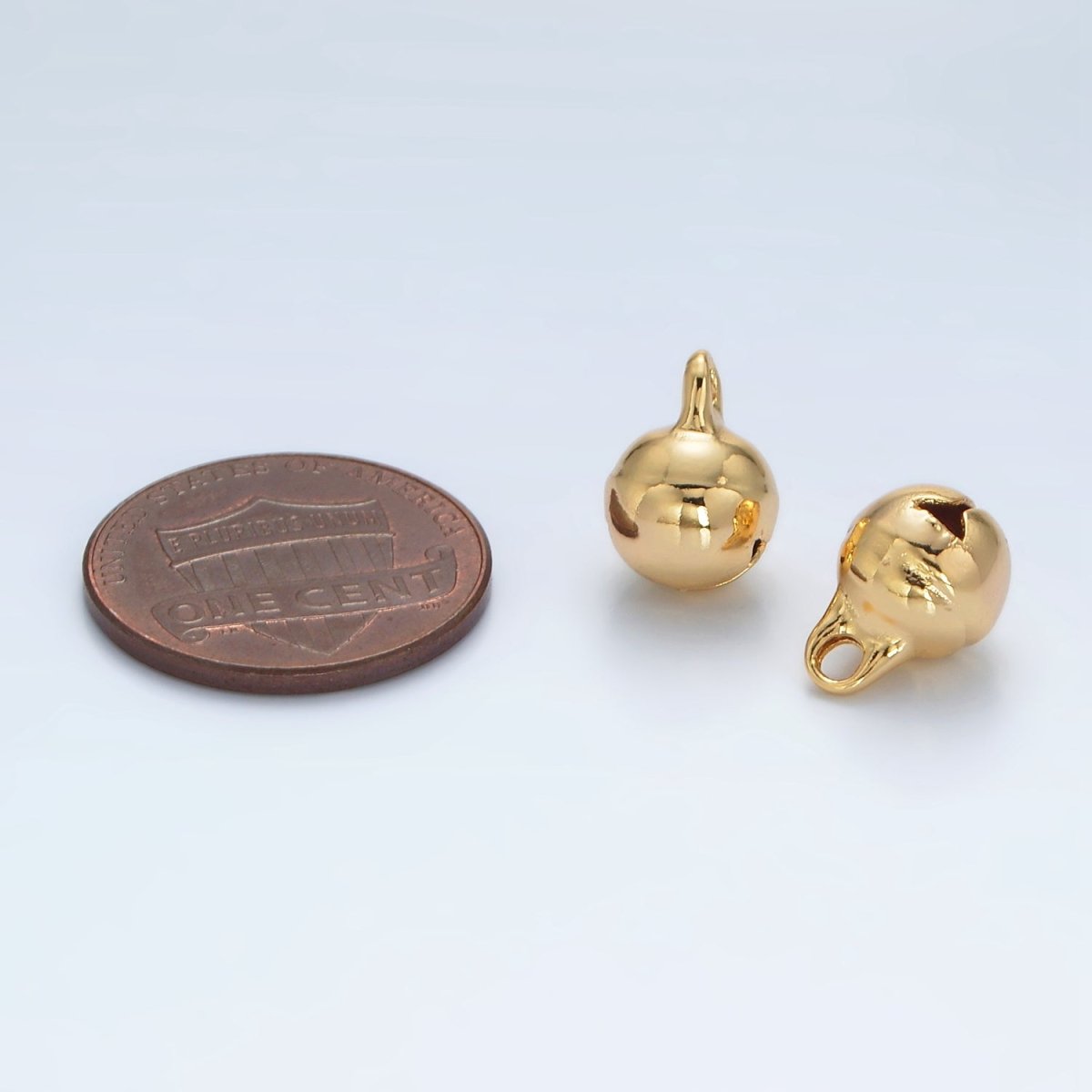 24K Gold Filled 11mm Jingle Bell Minimalist Multidimensional Mini Charm | X885