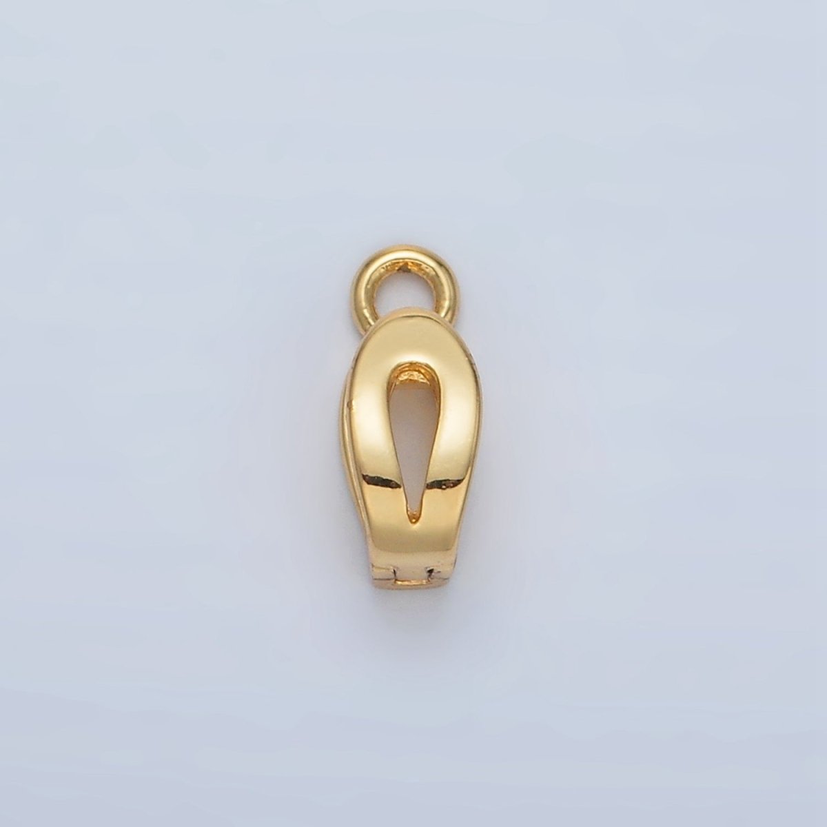 24K Gold Filled 11mm Open Snap Latch Minimalist Bail Findings | Z891