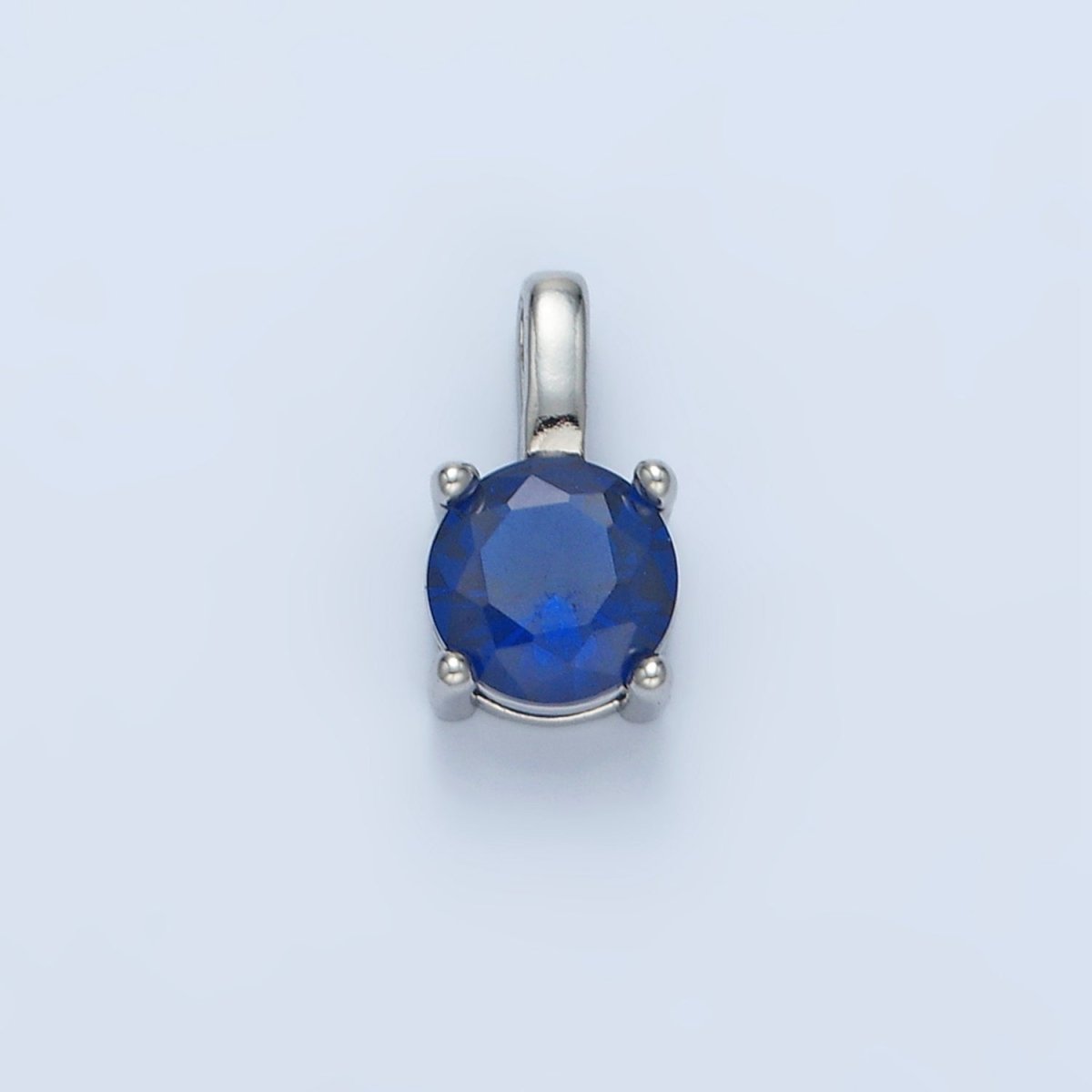 24K Gold Filled 11mm Round CZ Personalized Pendant in Gold & Silver | AA907 - AA922