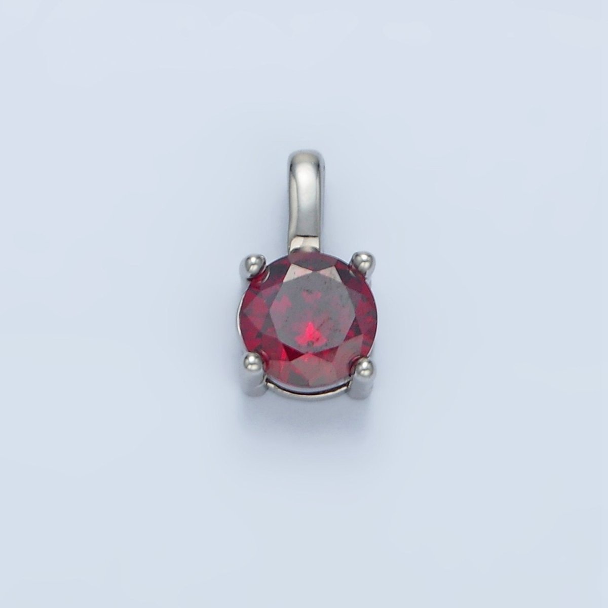24K Gold Filled 11mm Round CZ Personalized Pendant in Gold & Silver | AA907 - AA922