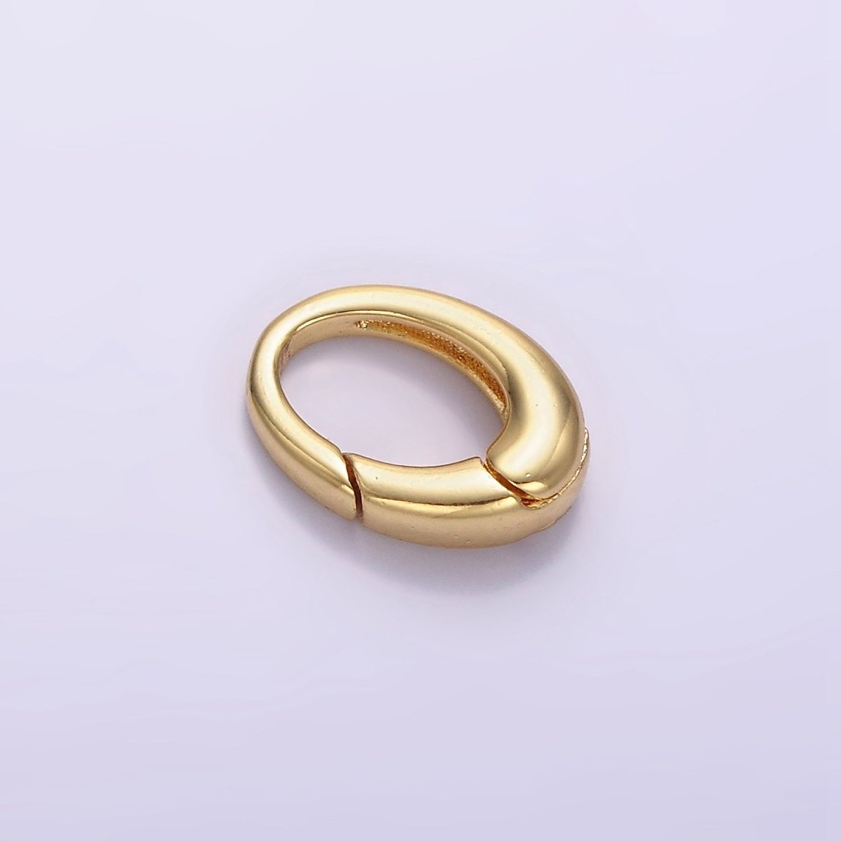 24K Gold Filled 12mm Oval Push Spring Gate Findings | Z806