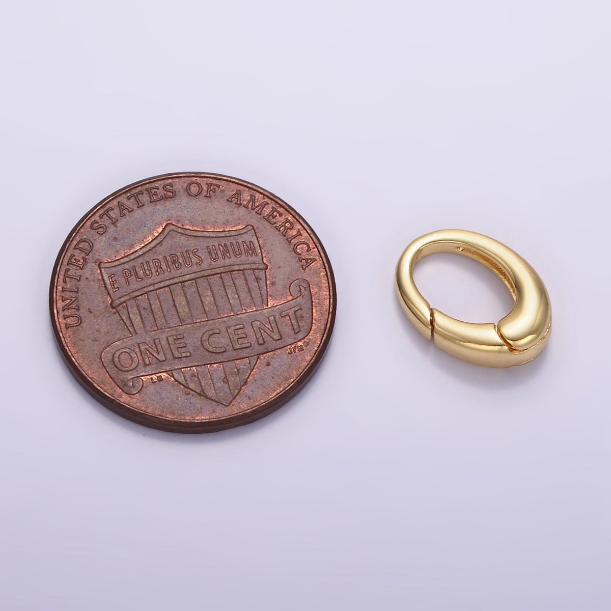 24K Gold Filled 12mm Oval Push Spring Gate Findings | Z806