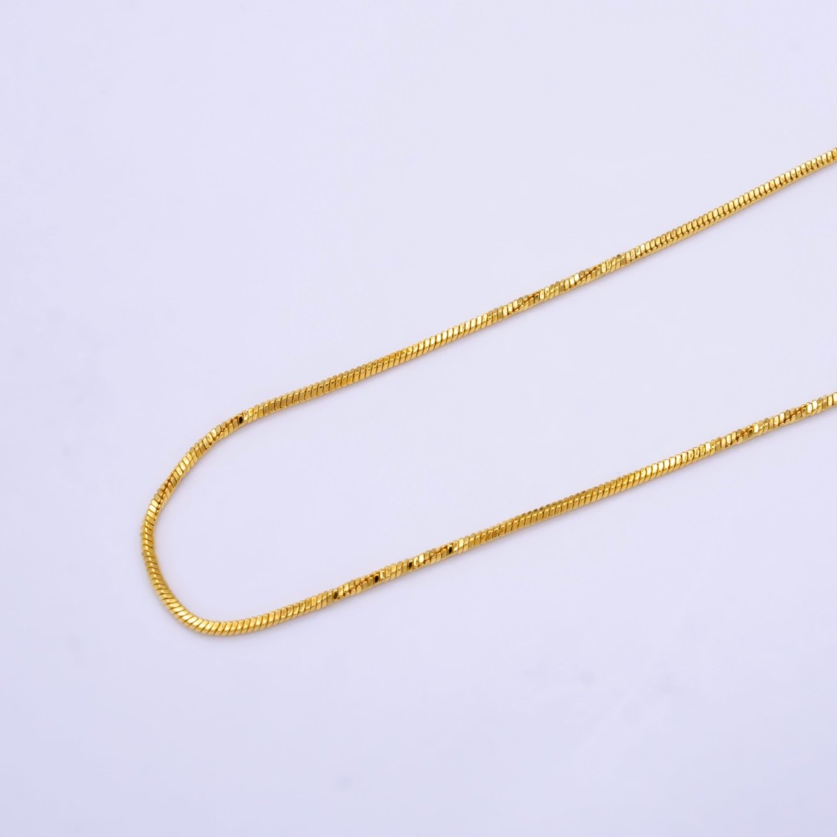 24K Gold Filled 1.2mm Triple Twist Snake Chain 18 Inch Necklace | WA-2500