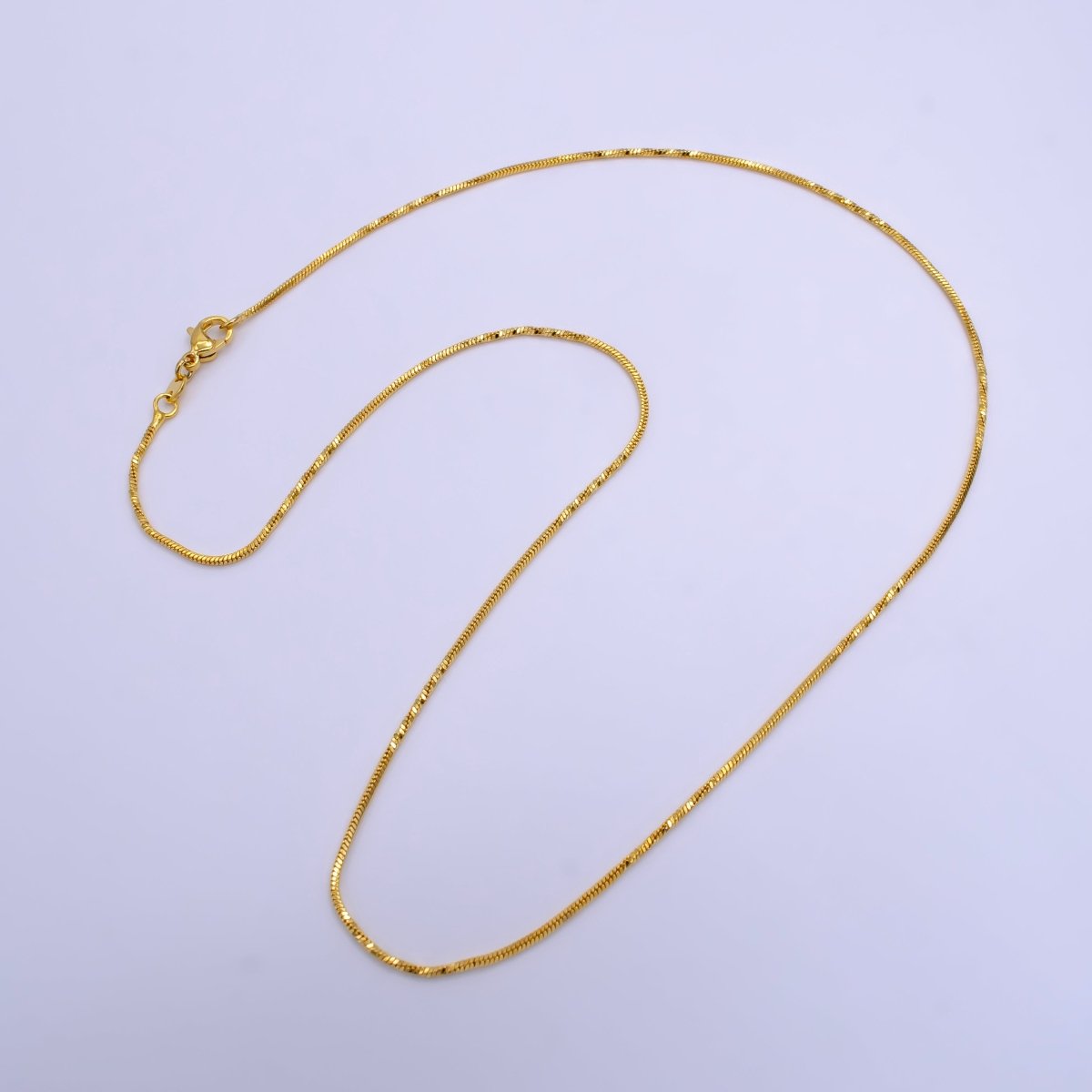 24K Gold Filled 1.2mm Triple Twist Snake Chain 18 Inch Necklace | WA-2500